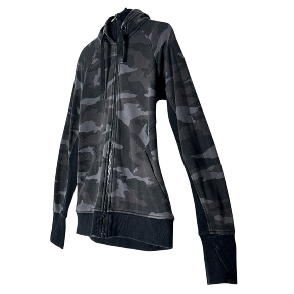 ATHLETA Jacket Women's Small‎ Hoodie Camo Sweatshirt Full Zip Athleisure Outdoor - Picture 9 of 10